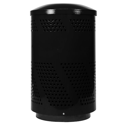 Ex-Cell Kaiser Arena-Perforated 51-Gal. Receptacle, Black Gloss ARENA-51 BLK